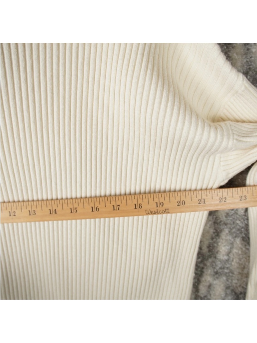 Varley Janie Ribbed Half Zip Knit Sweater women Sz X-Large Ivory STY# VAR01701 - Picture 9 of 10